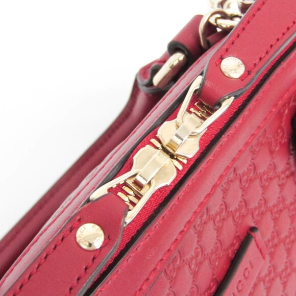 GUCCI Authentic Red Leather Shoulder Bag - Picture 8 of 13